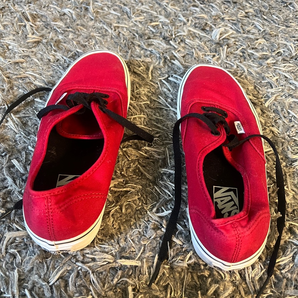 Red Vans excellent condition!!